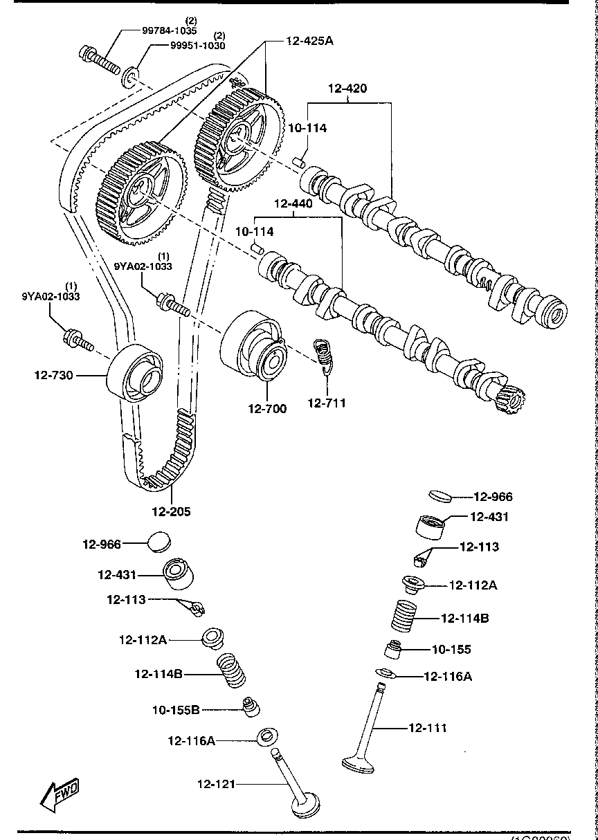 MAZDA FP01-12-700A - Kiristysrulla, hammashihnat inparts.fi