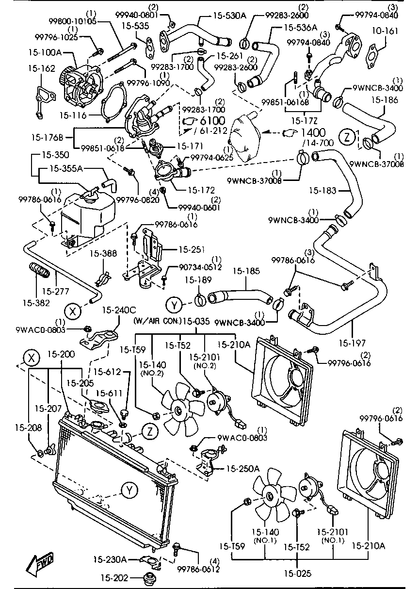 MAZDA RF2A-15-100A - Vesipumppu inparts.fi