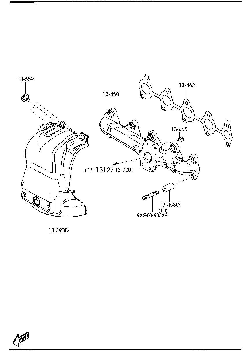 MAZDA Y401-13-460 - Tiiviste, pakosarja inparts.fi