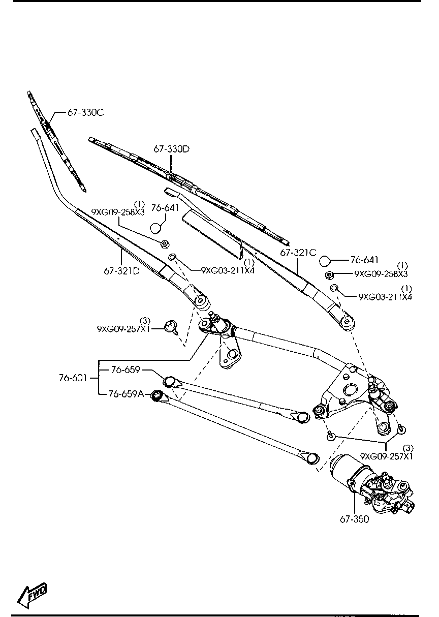 MAZDA DD10-67-330 - Pyyhkijänsulka inparts.fi