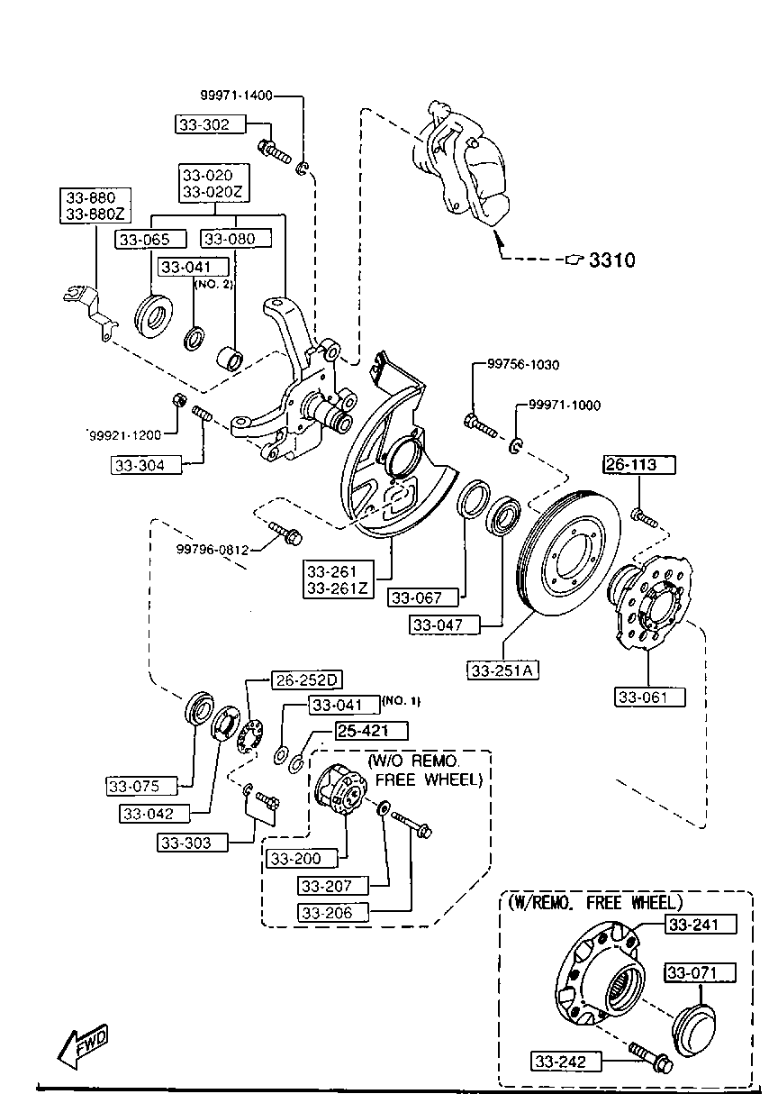 MAZDA S231-33-047 - Pyöränlaakerisarja inparts.fi