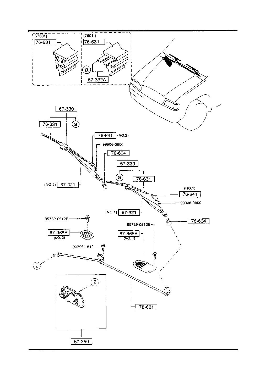 MAZDA BM95-67-330B - Pyyhkijänsulka inparts.fi