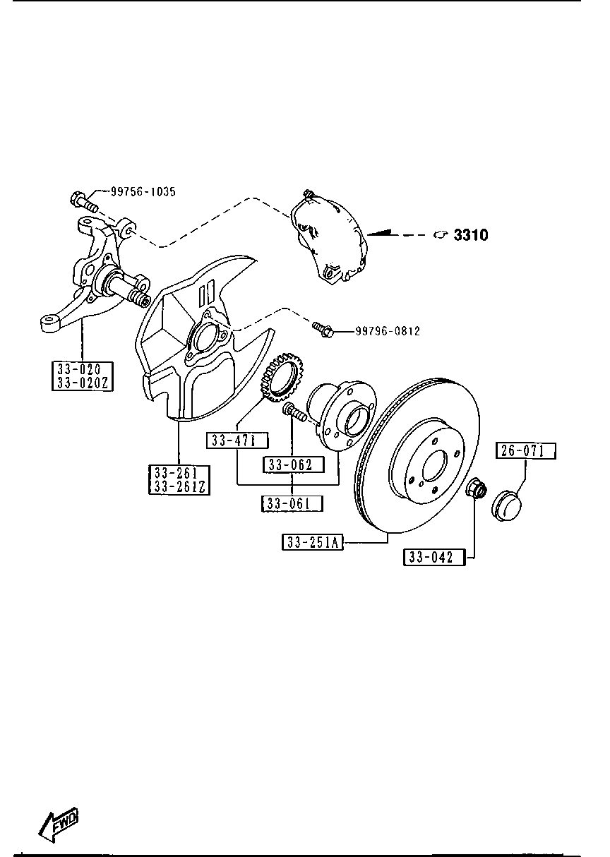 MAZDA NA75-33-25X - Jarrulevy inparts.fi