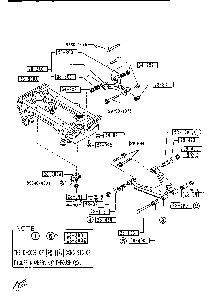 MAZDA NA01-28-350 - Tukivarsi, pyöräntuenta inparts.fi