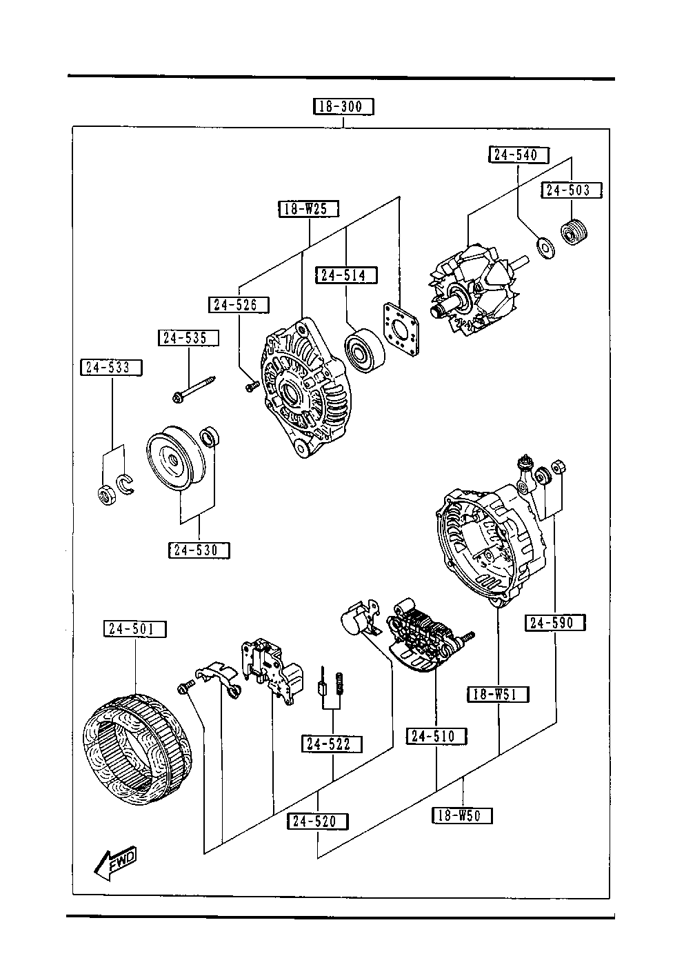 Mitsubishi B64J-18-W70A - Jänniteensäädin inparts.fi