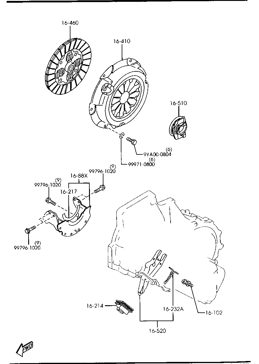 KIA B 631-16-460B - Kytkinlevy inparts.fi