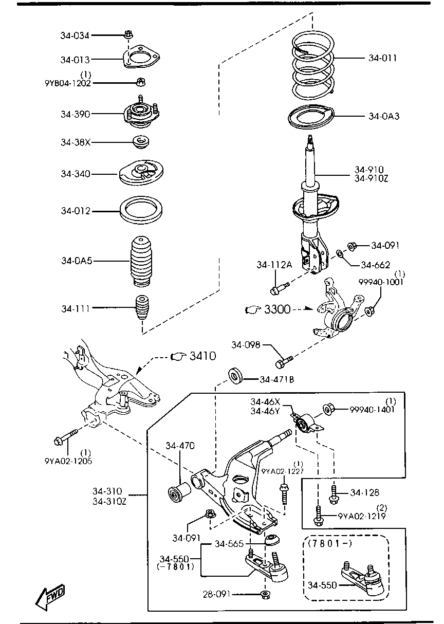 MAZDA BC1G-34-700F - Iskunvaimennin inparts.fi