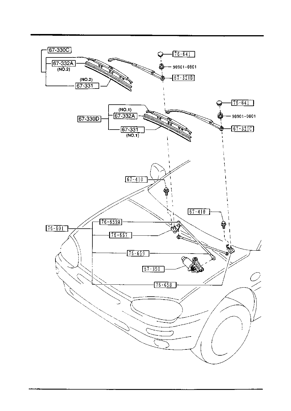 MAZDA EA25-67-330B - Pyyhkijänsulka inparts.fi