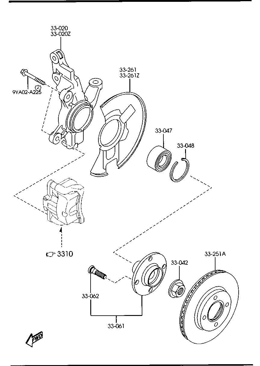 MAZDA DF71-33-251A - Jarrulevy inparts.fi