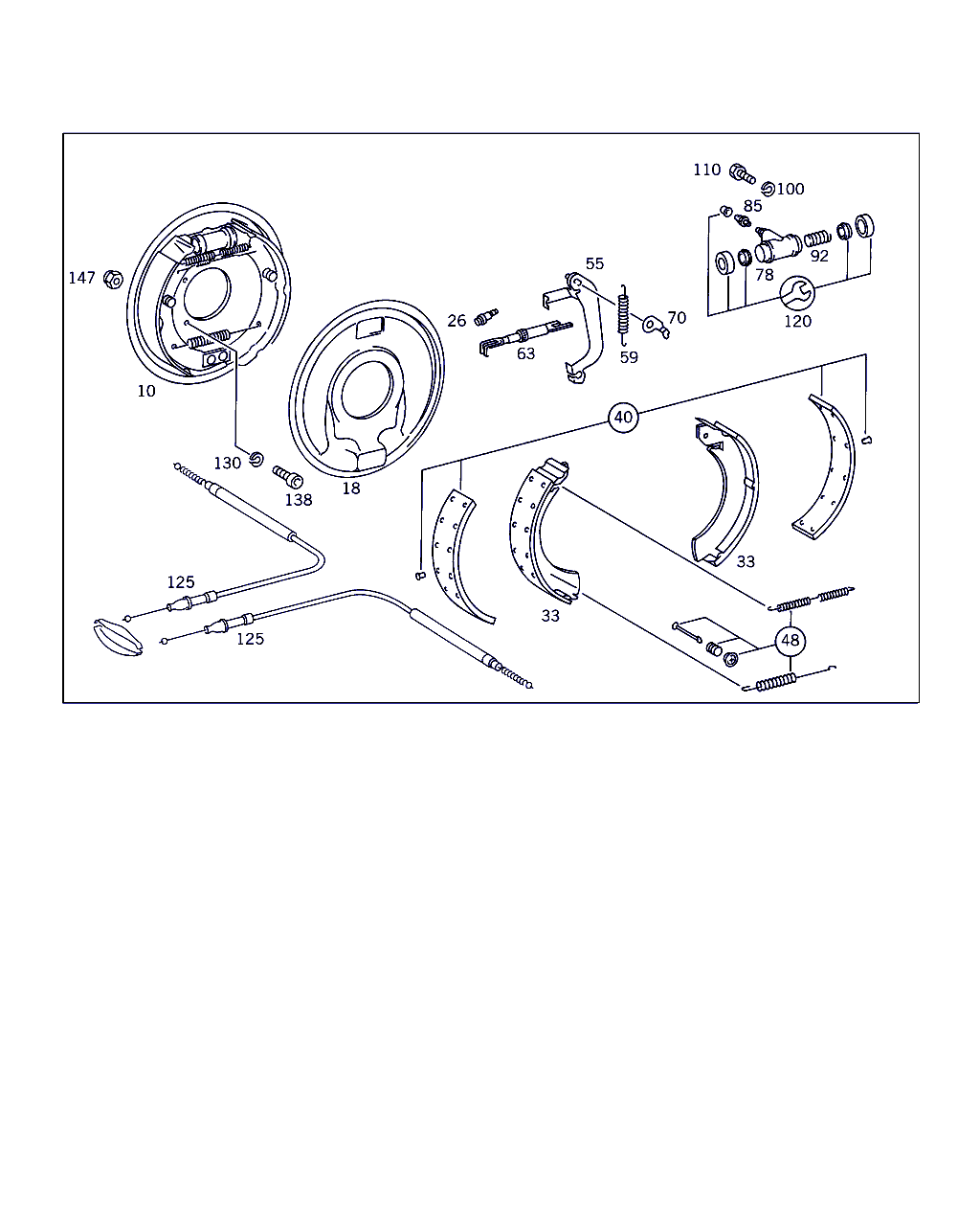 Mercedes-Benz A 631 423 00 88 - Tarvikesarja, jarrukengät inparts.fi