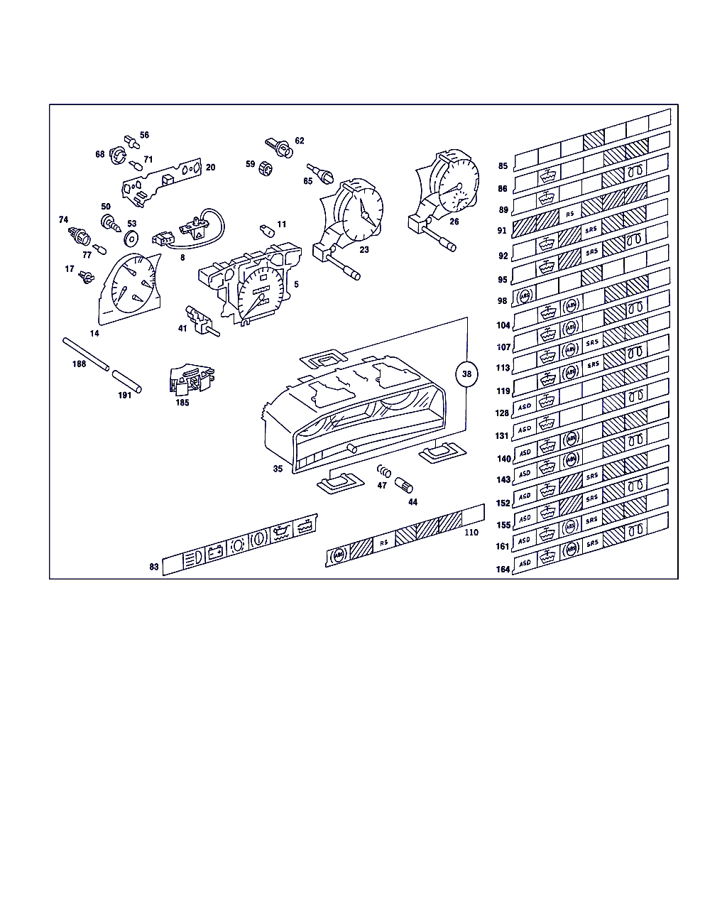 Mercedes-Benz A 000 545 34 19 - Polttimo, mittariston valo inparts.fi