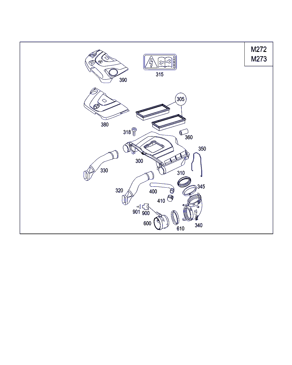 Mercedes-Benz A 273 094 09 48 - Ilmamassamittari inparts.fi