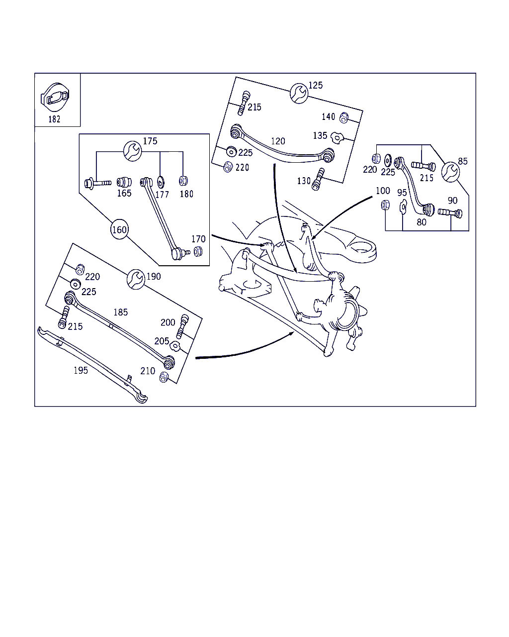 Mercedes-Benz A 220 350 01 70 - Asennussarja, ohjausvipu inparts.fi