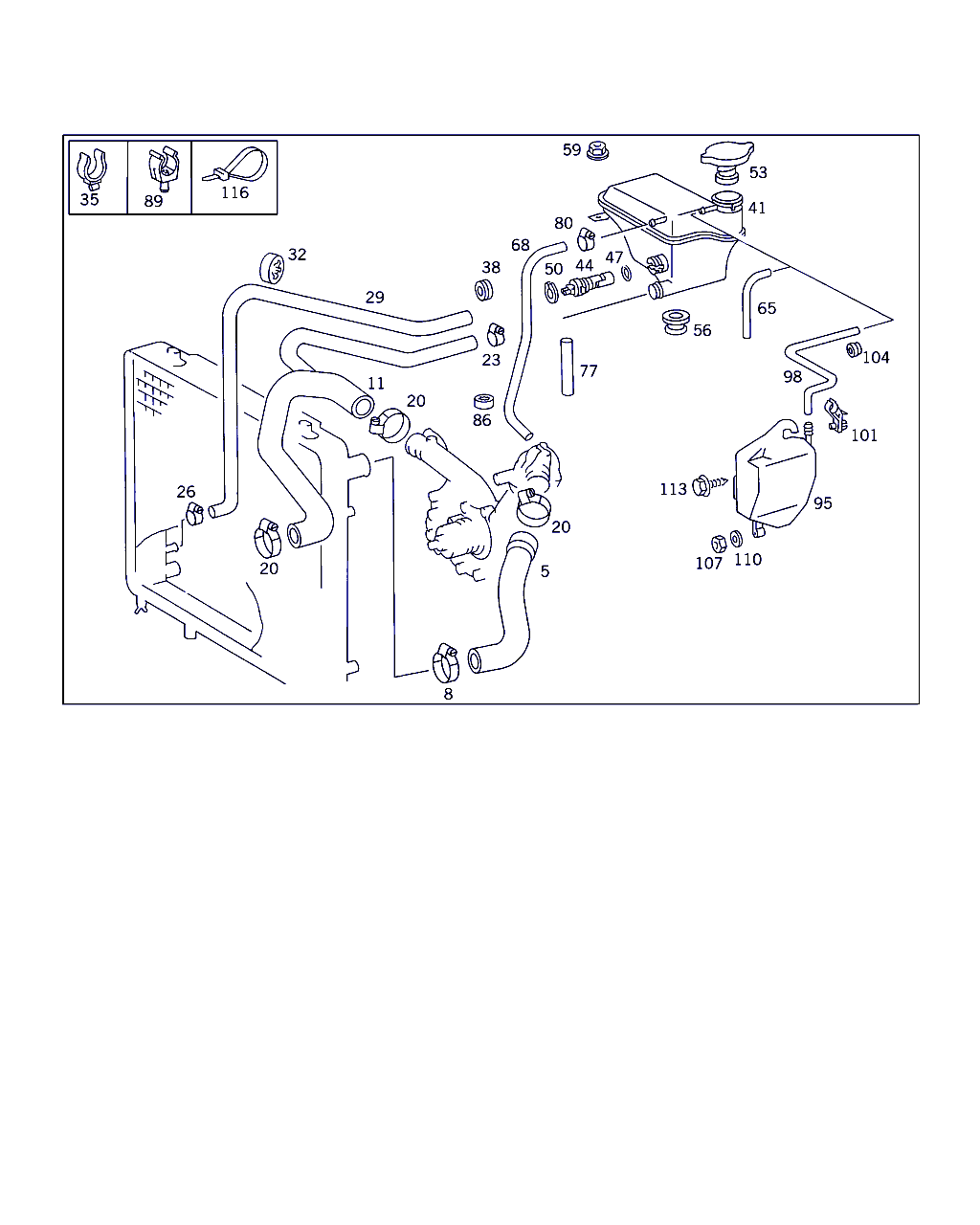 Mercedes-Benz A 124 500 01 06 - Korkki, paisuntasäiliö inparts.fi