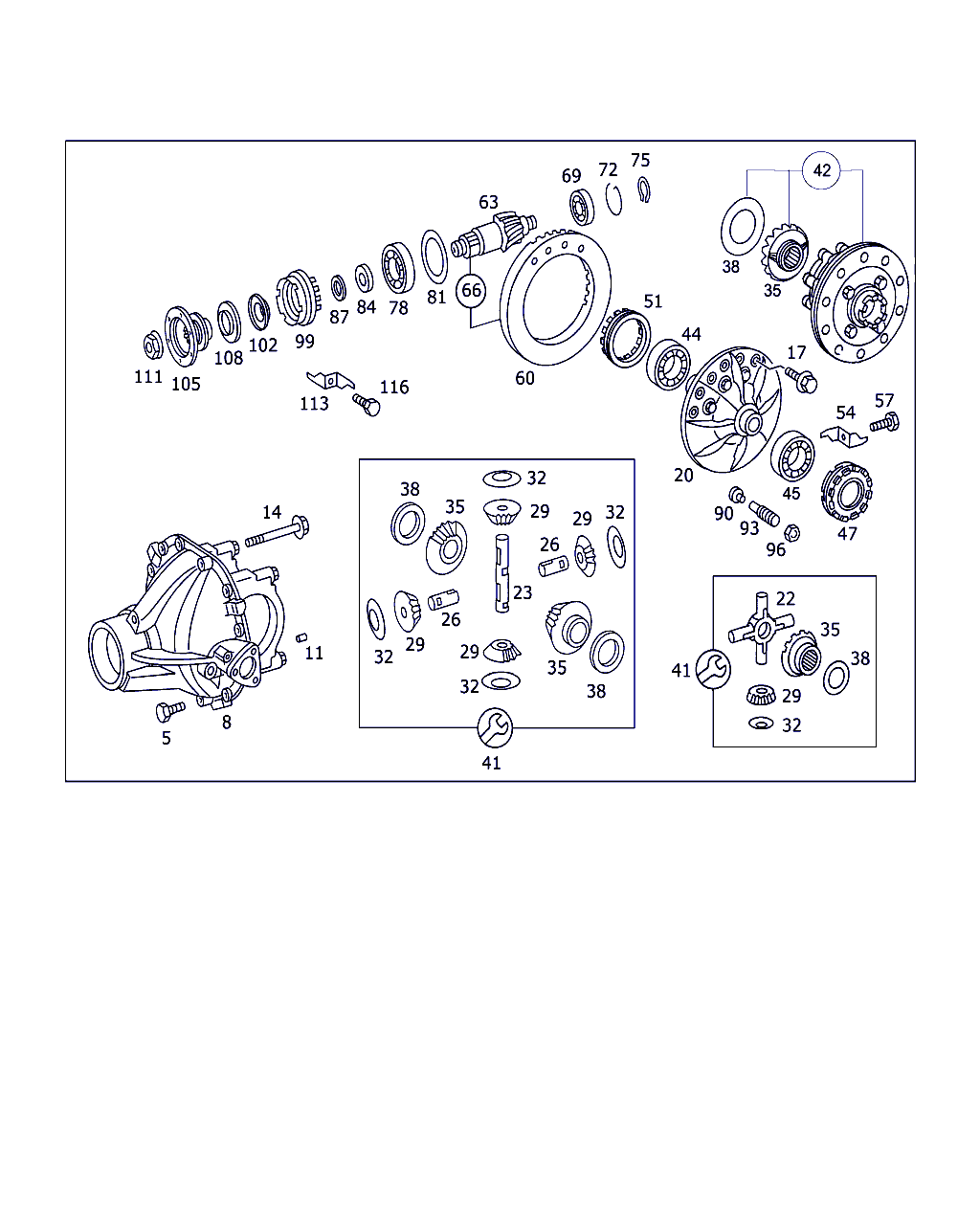 Mercedes-Benz A 001 981 64 05 - Laakeri, tasauspyörästö inparts.fi