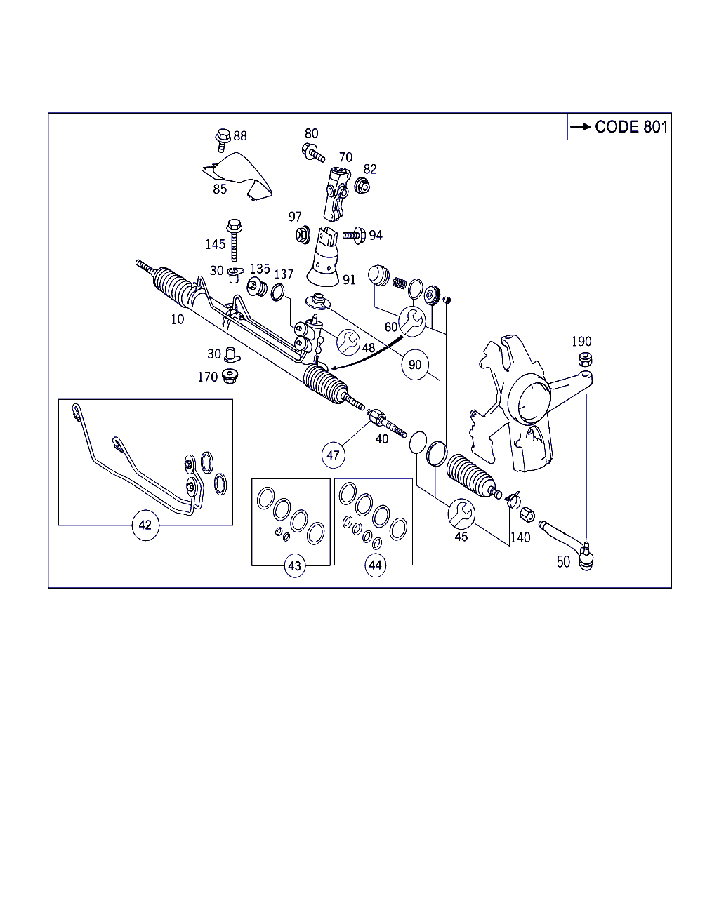 Mercedes-Benz A 163 330 01 03 - Raidetangon pää inparts.fi