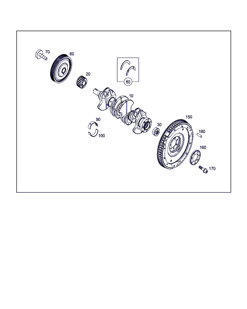 Mercedes-Benz A 607 033 00 01 - CRANKSHAFT BEARING SHELL inparts.fi