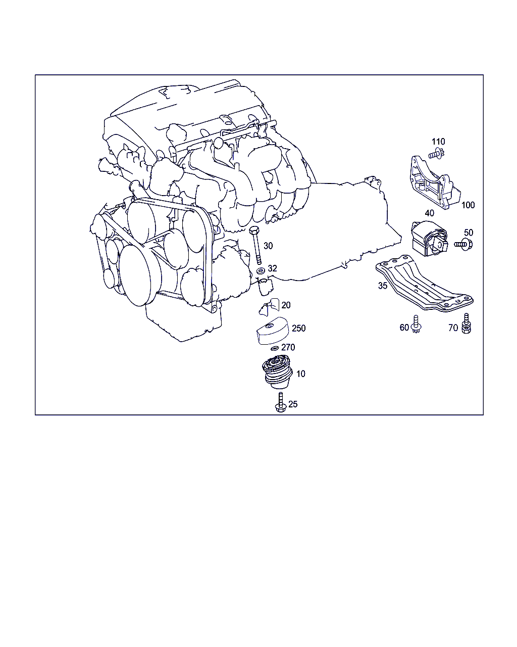 Mercedes-Benz A 203 240 20 17 - Moottorin tuki inparts.fi