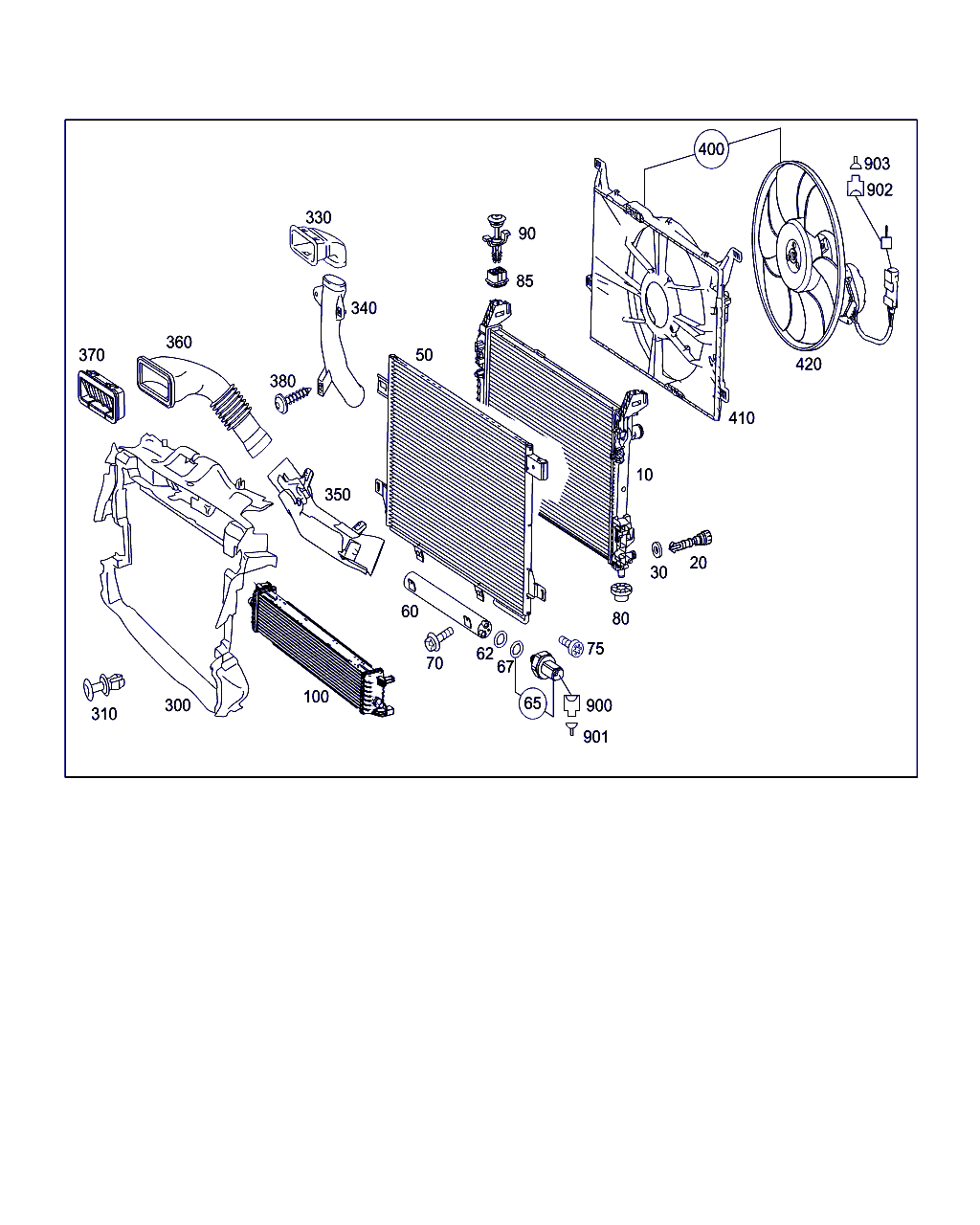 Mercedes-Benz A 169 500 07 03 - Jäähdytin,moottorin jäähdytys inparts.fi