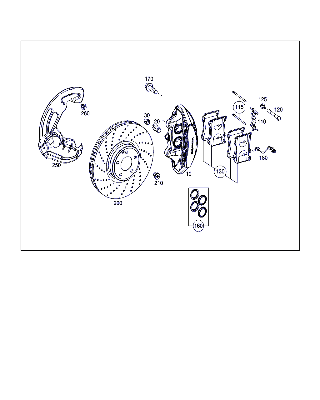 Mercedes-Benz A 222 421 49 98 - Korjaussarja, jarrusatula inparts.fi