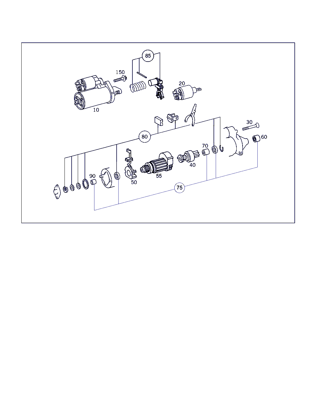 Mercedes-Benz A 000 151 53 50 - Hela, käynnistinakseli inparts.fi