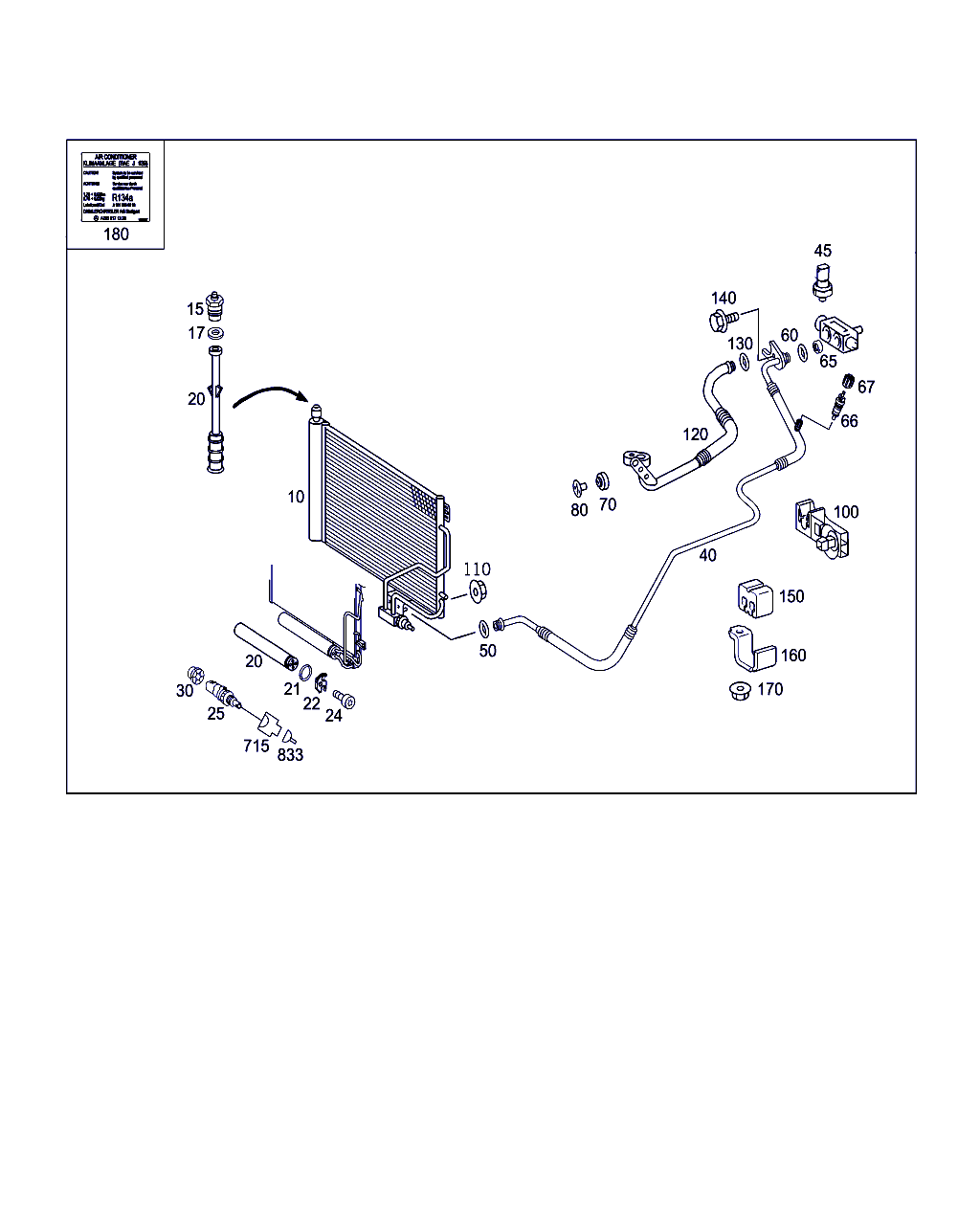 Mercedes-Benz A 203 500 09 54 - Lauhdutin, ilmastointilaite inparts.fi