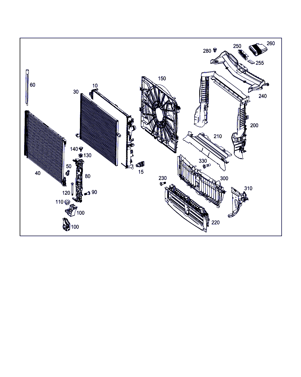 Mercedes-Benz A 099 500 73 03 - Jäähdytin,moottorin jäähdytys inparts.fi