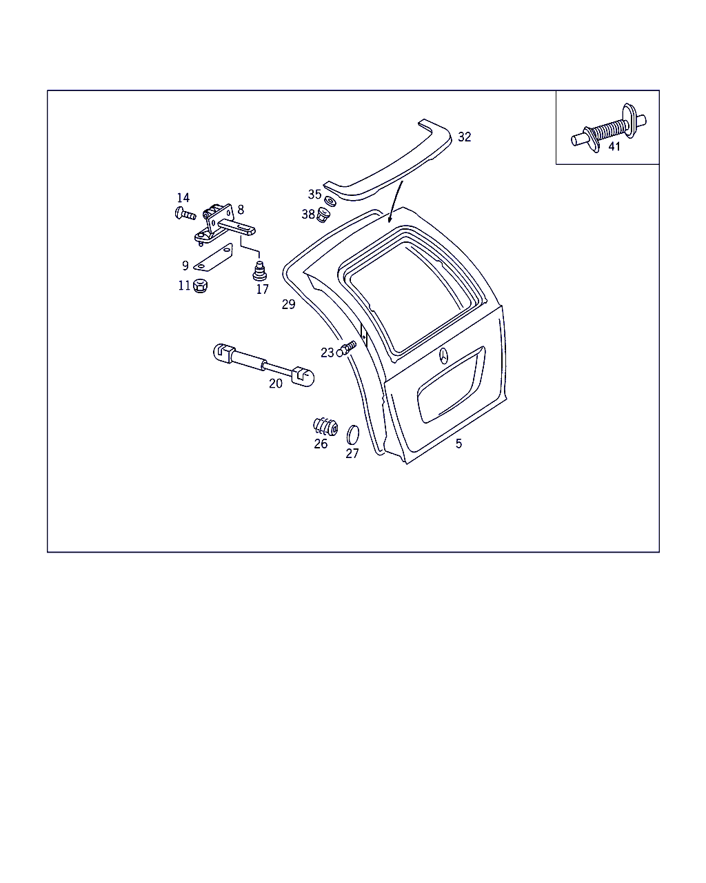 Mercedes-Benz A 202 980 03 64 - Kaasujousi, tavaratila inparts.fi