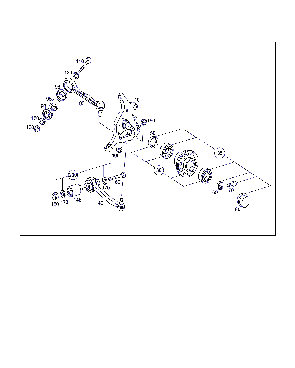 Mercedes-Benz A 203 330 35 11 - Tukivarsi, pyöräntuenta inparts.fi