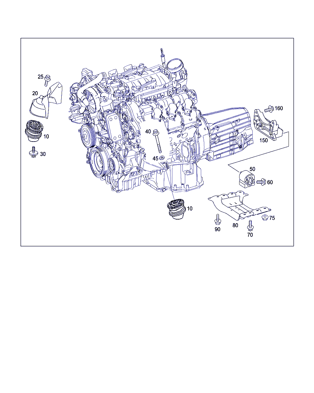 Mercedes-Benz A 211 240 31 17 - Moottorin tuki inparts.fi