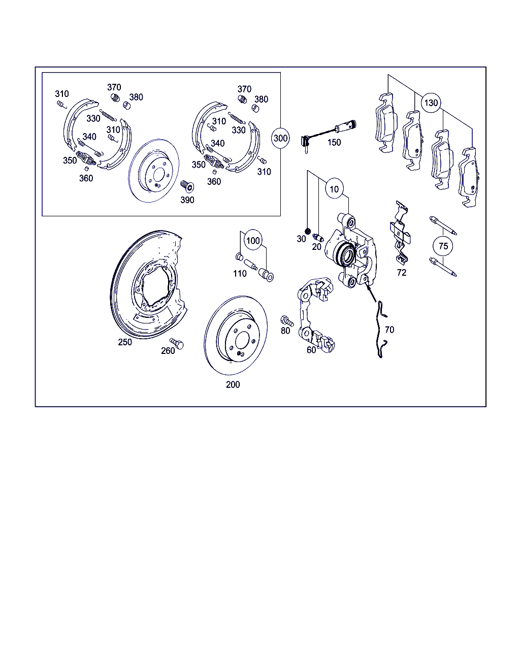 Mercedes-Benz A 005 420 36 20 - Jarrukenkäsarja, seisontajarru inparts.fi