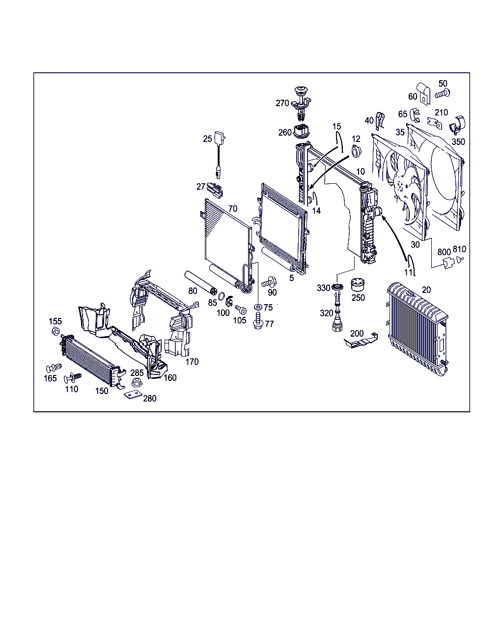 Mercedes-Benz A 211 500 13 02 - Jäähdytin,moottorin jäähdytys inparts.fi