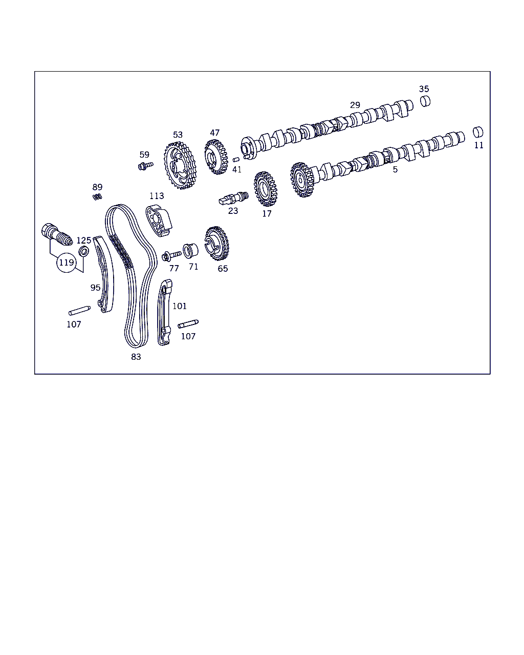 Mercedes-Benz A 611 052 00 16 - Ohjauskisko, jakoketju inparts.fi