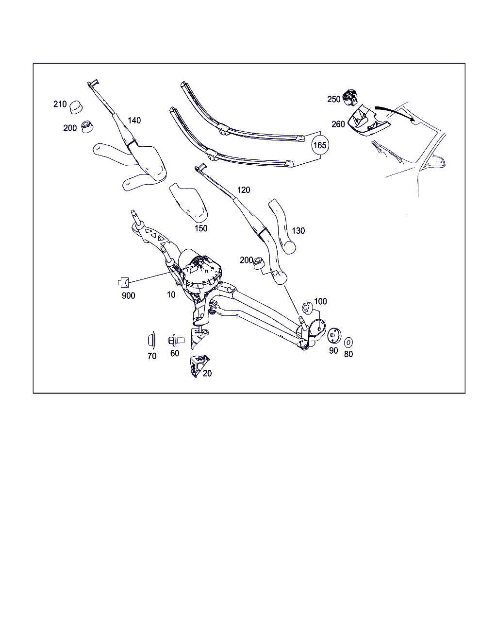 Mercedes-Benz A 204 820 31 45 - Pyyhkijänsulka inparts.fi