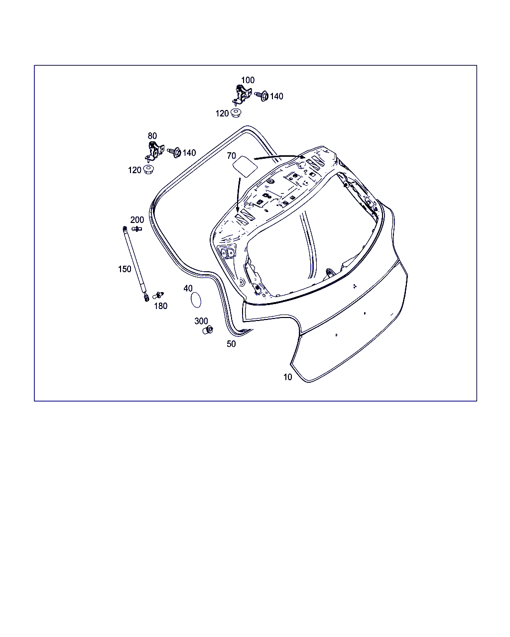 Mercedes-Benz A 176 980 01 64 - Kaasujousi, tavaratila inparts.fi