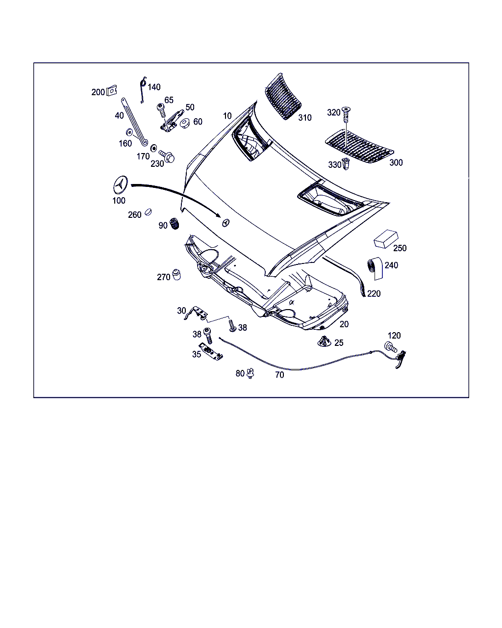 Mercedes-Benz A 906 750 00 21 - Sarana, konepelti inparts.fi