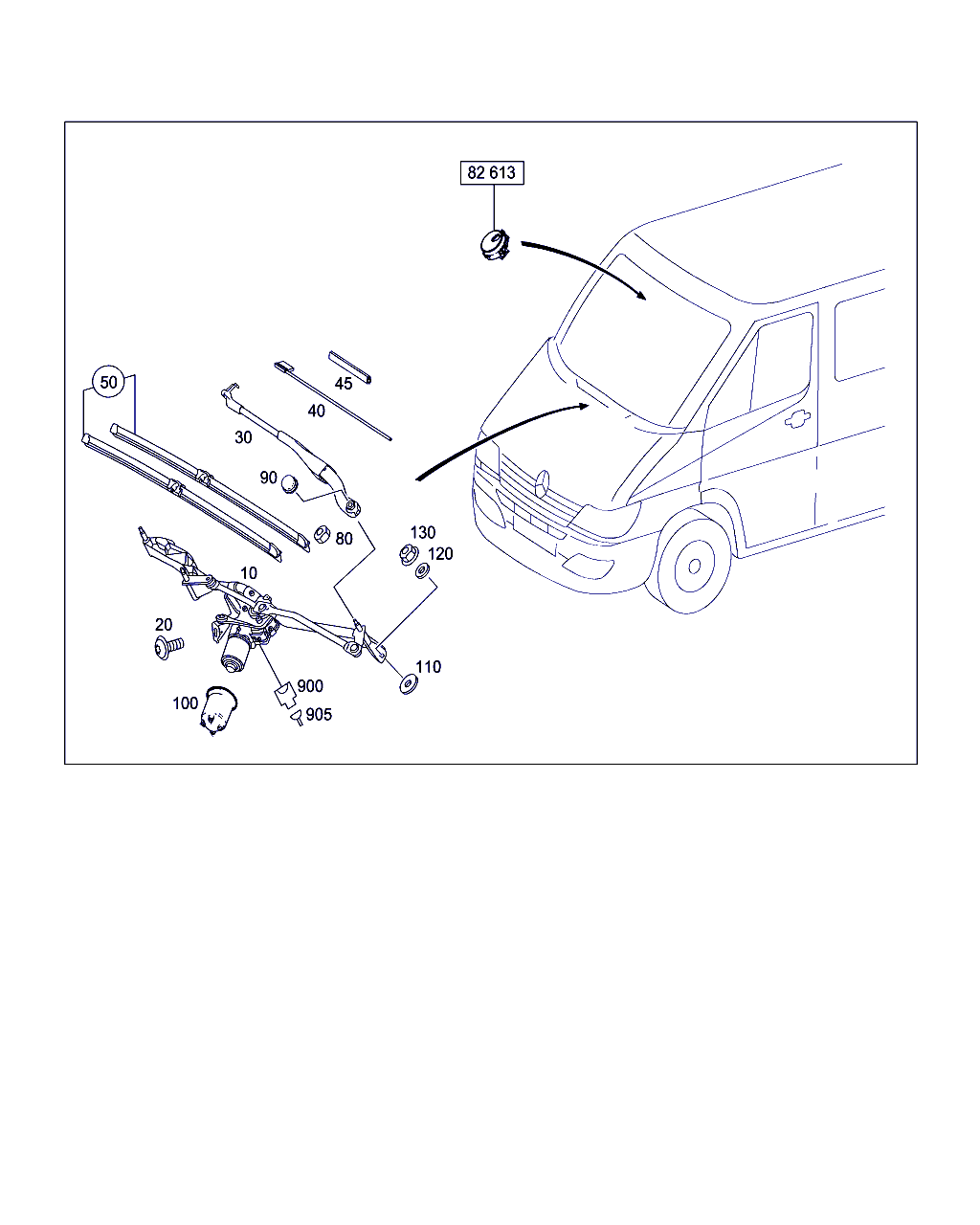 Mercedes-Benz A 906 820 00 45 - Pyyhkijänsulka inparts.fi