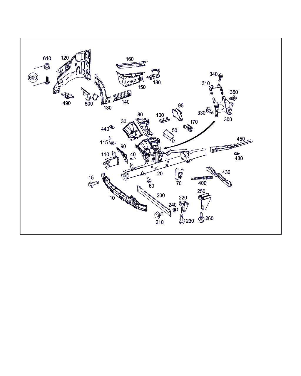 Mercedes-Benz A 906 620 02 34 - Poikittaispalkki inparts.fi