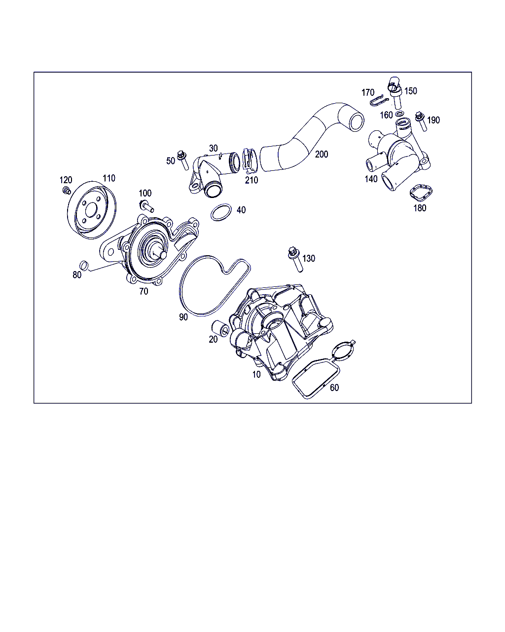 Mercedes-Benz A 660 200 01 20 - Vesipumppu inparts.fi