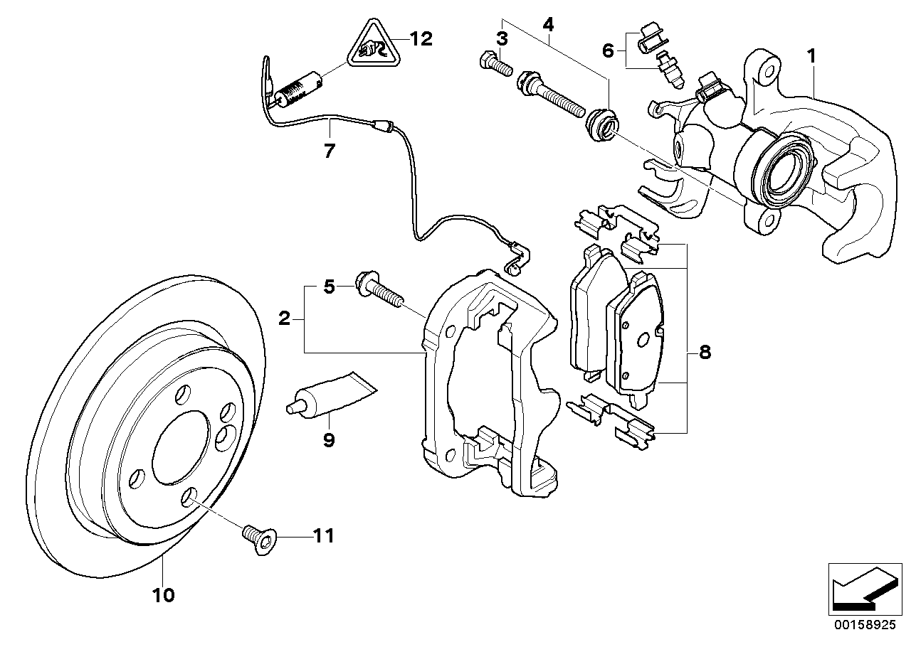 BMW 34 35 6 789 330 - Kulumisenilmaisin, jarrupala inparts.fi