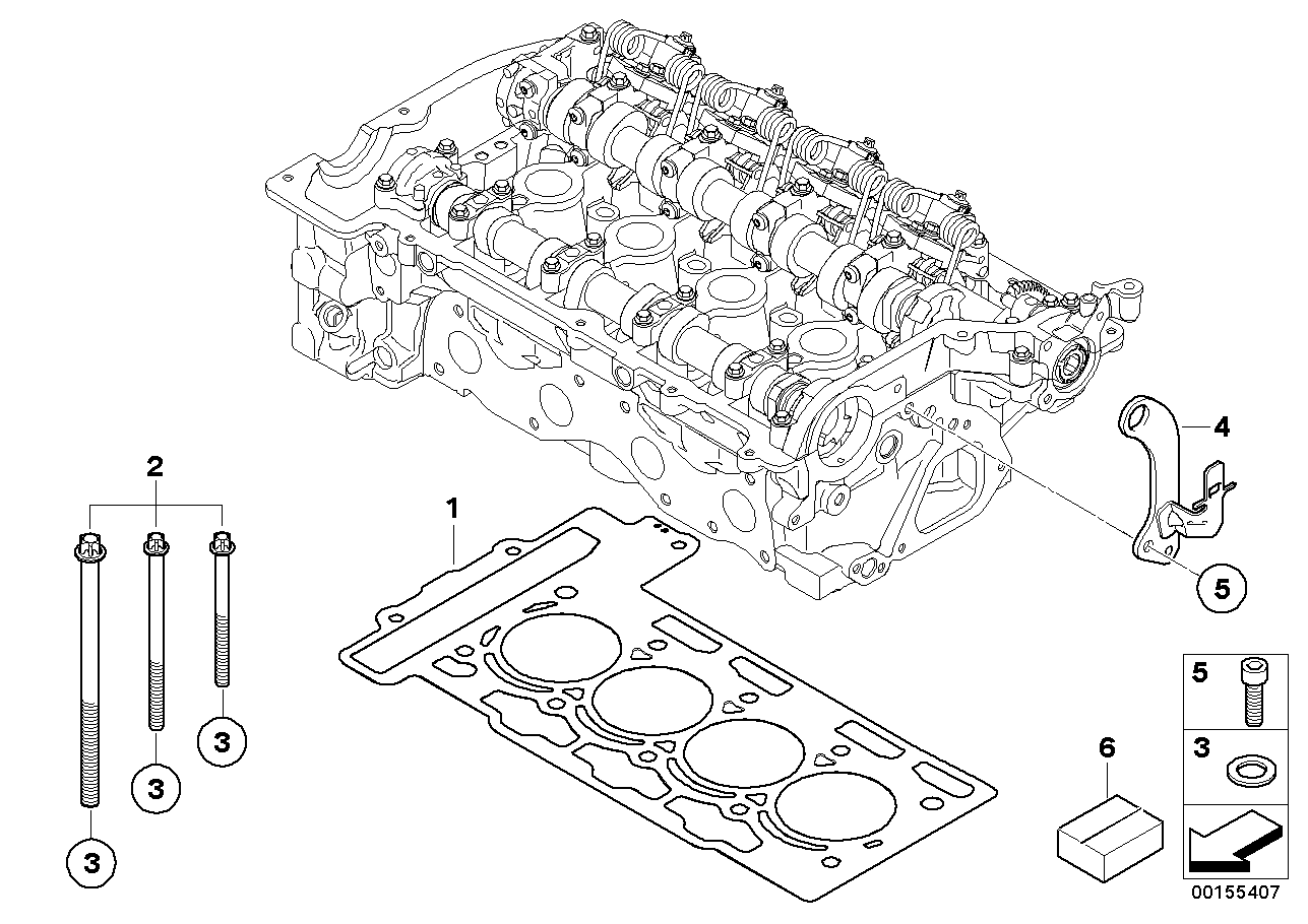 BMW 11 12 7 570 860 - Tiiviste, sylinterikansi inparts.fi