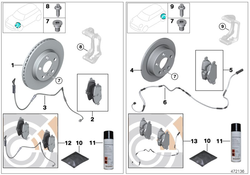 BMW 34 11 6 774 986 - Jarrulevy inparts.fi