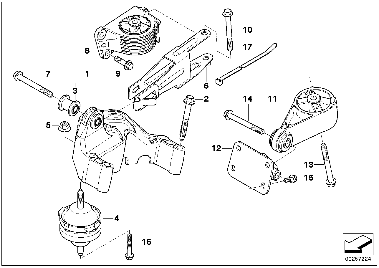 BMW 22 11 6 756 406 - Moottorin tuki inparts.fi