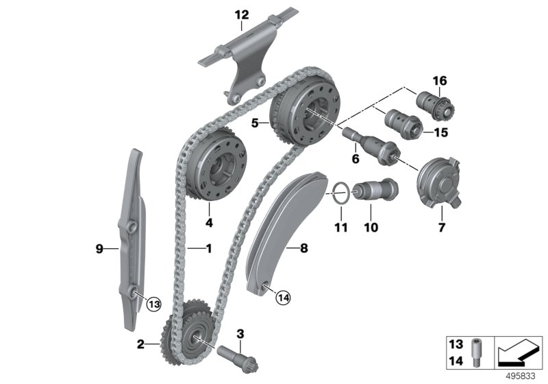 BMW 11 31 8 600 125 - Ohjauskisko, jakoketju inparts.fi