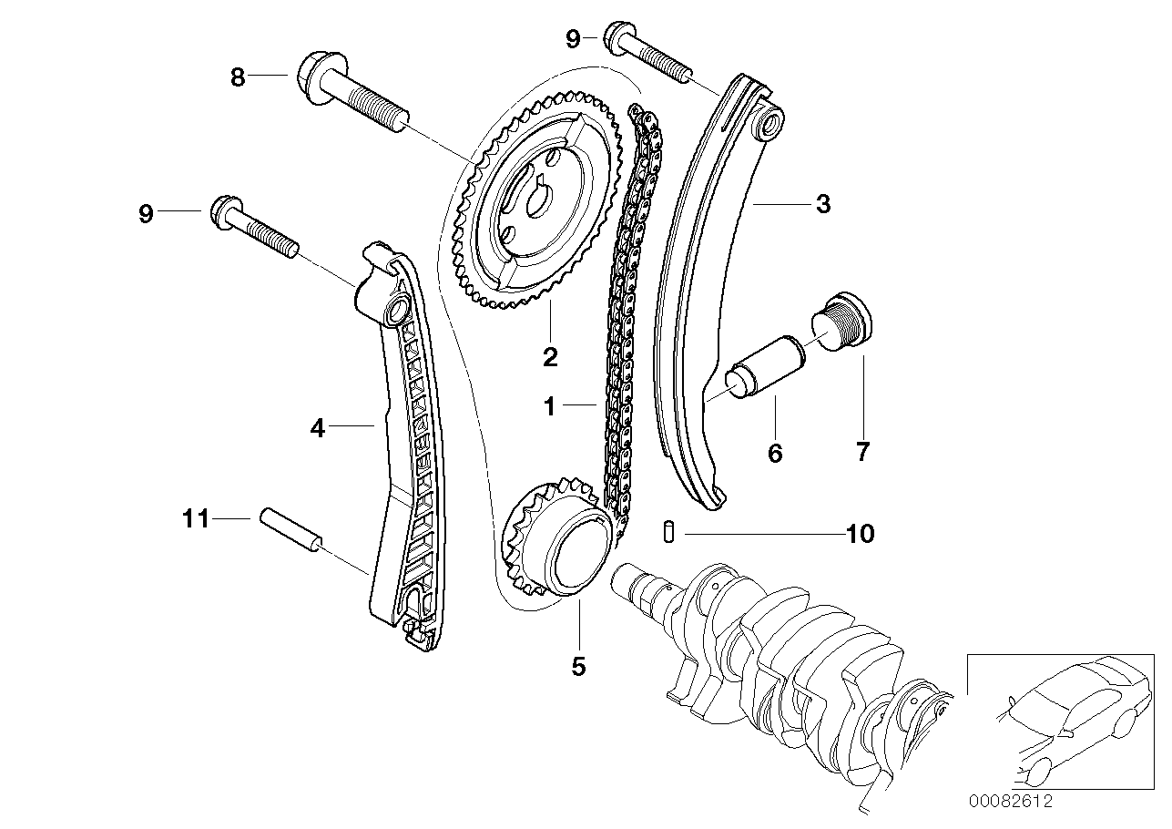 BMW 11 31 1 485 400 - Jakoketjusarja inparts.fi