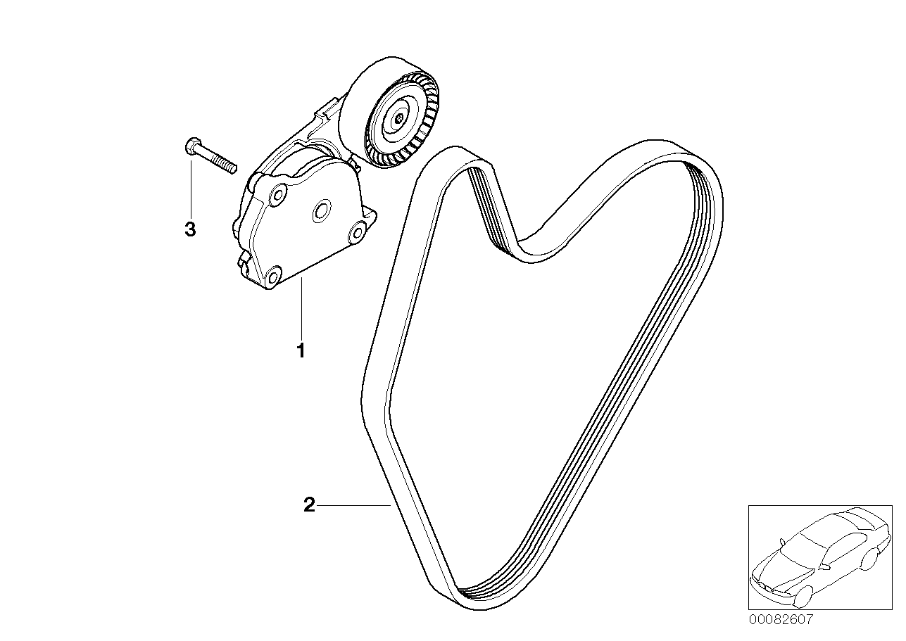 BMW 11 28 7 518 250 - Moniurahihna inparts.fi