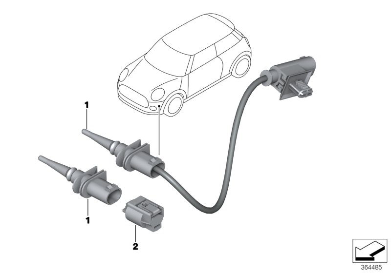 BMW 65816936953 - Tunnistin, ulkoilmalämpötila inparts.fi