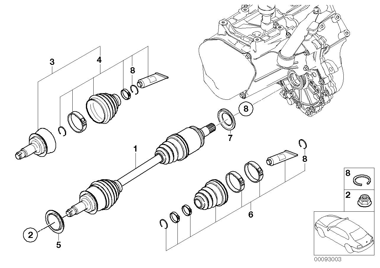 BMW 31 60 7 518 259 - Paljekumi, vetoakseli inparts.fi