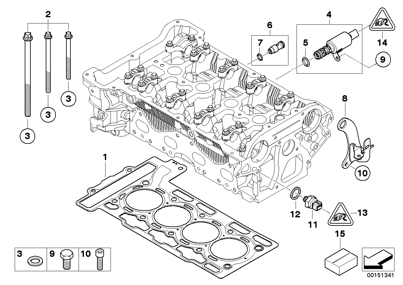 BMW 11 12 0 427 690 - Tiivistesarja, sylinterikansi inparts.fi