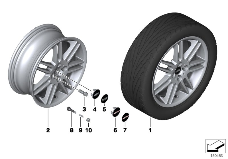 BMW 36 13 6 774 896 - Pyöränruuvi inparts.fi